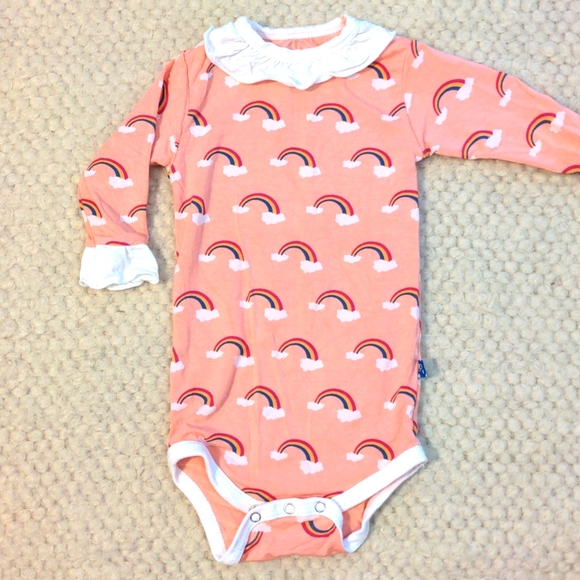 Kickee Pants One Pieces Nwot Kickee Pants Rainbow Long Sleeve One